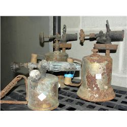 3 vintage blow torches