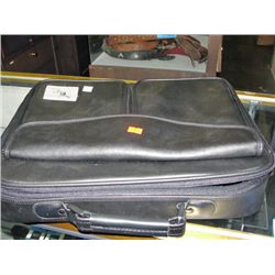 New black leather attache/ laptop computer