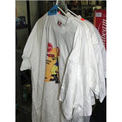 Lot of 7 white tshirts with assorted logos