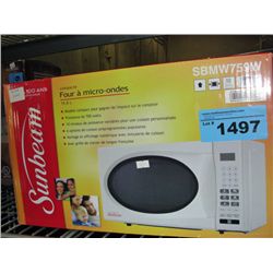 Sunbeam white microwave oven