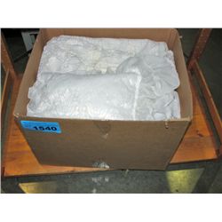 One box of white lacy pillows and spreads