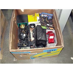 Box of assorted collectable toys; diecast train,