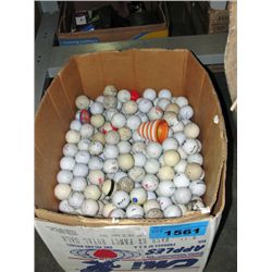 Box full of golf balls