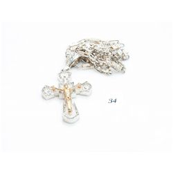 Large Crystal Cross & 26 inch Necklace