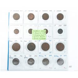 Vintage large and small pennies collection