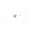 Image 1 : Natural ruby and white topaz .925 sterling silver