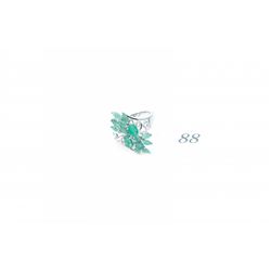 Natural emerald and .925 silver ring
