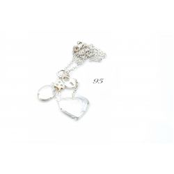 Stamped 925 silver GUESS necklace with heart