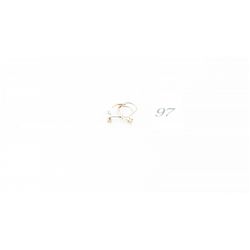 Pair of 14k gold and diamond earrings