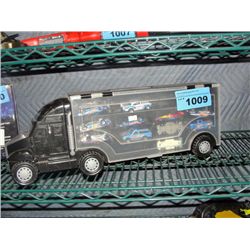 Hotwheels semi truck storage box and an assortment