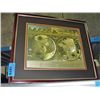 Image 1 : Framed world globe wall map print