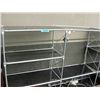 Image 1 : Metal and glass shelving unit