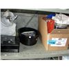 Image 1 : Shelf lot of misc; roaster, collectors tins,