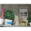 Image 1 : Shelf lot of decorations; artificial shrubs, angel