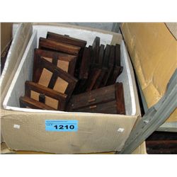 One box full of wooden photo frames