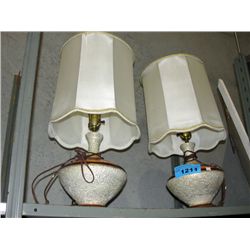 Pair of vintage ceramic based table lamps