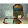 Image 1 : 2 solid mahogany framed wall mirrors