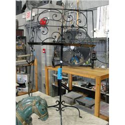 Black wrought iron music stand