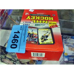 One box of score 1991 series one NHL collectors