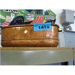 Vintage solid copper with brass handles roasters