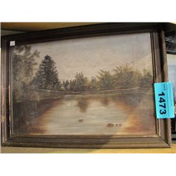 Framed original oil on canvas painting