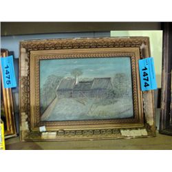 Framed original oil on canvas painting