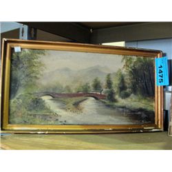 Framed original oil on board painting