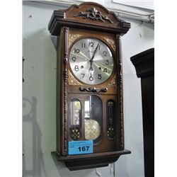 Brentwood walnut cased 31day wall clock
