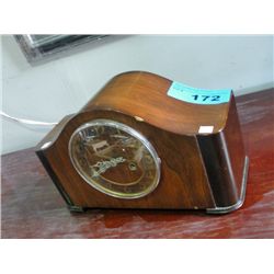 Antique walnut cased mantel clock