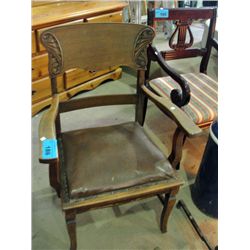Antique oak office chair