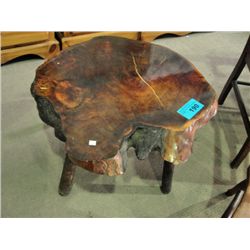 Burl top side table