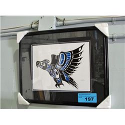 Framed west coast native limited edition signed