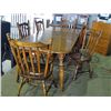 Image 1 : Country knotted pine dining table with 2 leaves