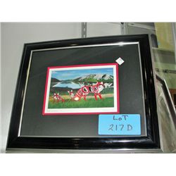 Framed west coast native print titled book
