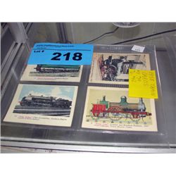 4 1958 collectors train cards