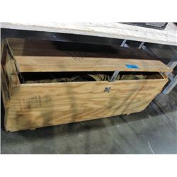 Wooden crate with CFB chilliwack soldiers winter