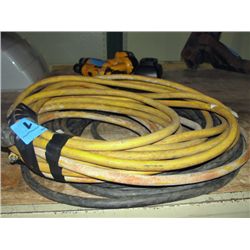 Heavy duty yellow extention cord and a heavy duty