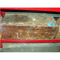 Wooden toolbox and contents