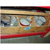 Image 1 : Carpenters wooden toolbox with a lot of washers
