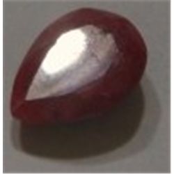 6.60 CARAT NATURAL RUBY *BEAUTIFUL TEAR DROP CUT  NATURAL GEMSTONE*!! GEMSTONE CAME OUT OF SAFE!!