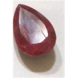 8.90 CARAT NATURAL RUBY *BEAUTIFUL TEAR DROP CUT  NATURAL GEMSTONE*!! GEMSTONE CAME OUT OF SAFE!!