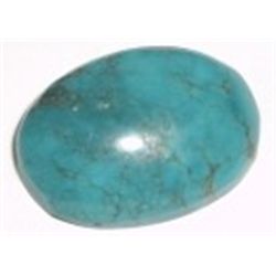 25.05 CARAT NATURAL (UNTREATED) TURQUOISE *BEAUTIFUL OVAL COBACHAN CUT GEMSTONE*!!