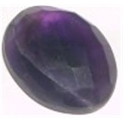 17.30 CARAT AMETHYST (UNTREATED)*BEAUTIFUL OVAL DIAMOND CUT GEMSTONE*!! GEMSTONE CAME OUT OF SAFE!!