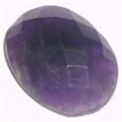 15.00 CARAT AMETHYST (UNTREATED)*BEAUTIFUL OVAL DIAMOND CUT GEMSTONE*!! GEMSTONE CAME OUT OF SAFE!!