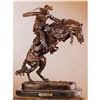 Frederick Remington "Bronco Buster" Pure Bronze Sculpture Handmade in the USA 13"x9"x4"