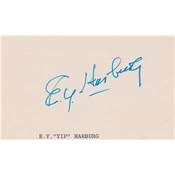 Wizard of Oz: E. Y. Harburg