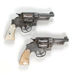 Clint Peoples’ Engraved Smith and Wesson .44 Special Hand Ejector Double Action Revolvers