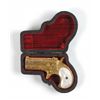 Image 3 : Cased and Engraved Gold- Plated Remington Double Derringer with Mother-of-Pearl Grips