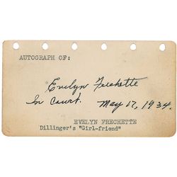 John Dillinger: Evelyn ‘Billie’ Frechette