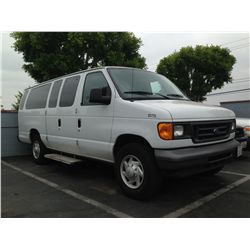 2007 FORD E-350 SUPER DUTY 1 TON PRISONER TRANSPORT VAN 8 CYL. 5.4L 3V